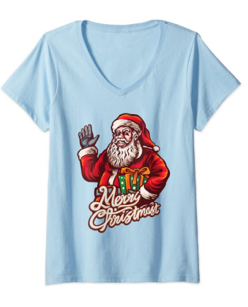 Santa Claus V-Neck Shirt