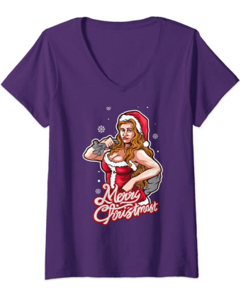 Santa Claus V-Neck Shirt