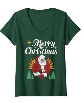 Santa Claus V-Neck Shirt